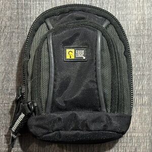 💞 Black Case Logic 2-Pocket Memory Card Bag For Camera Strap or Belt